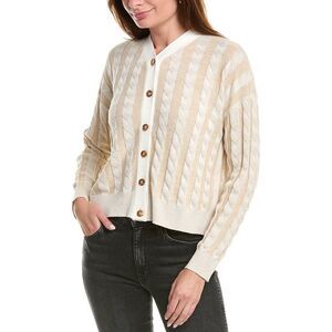 Yal New York Womens  Rope Knit Cardigan